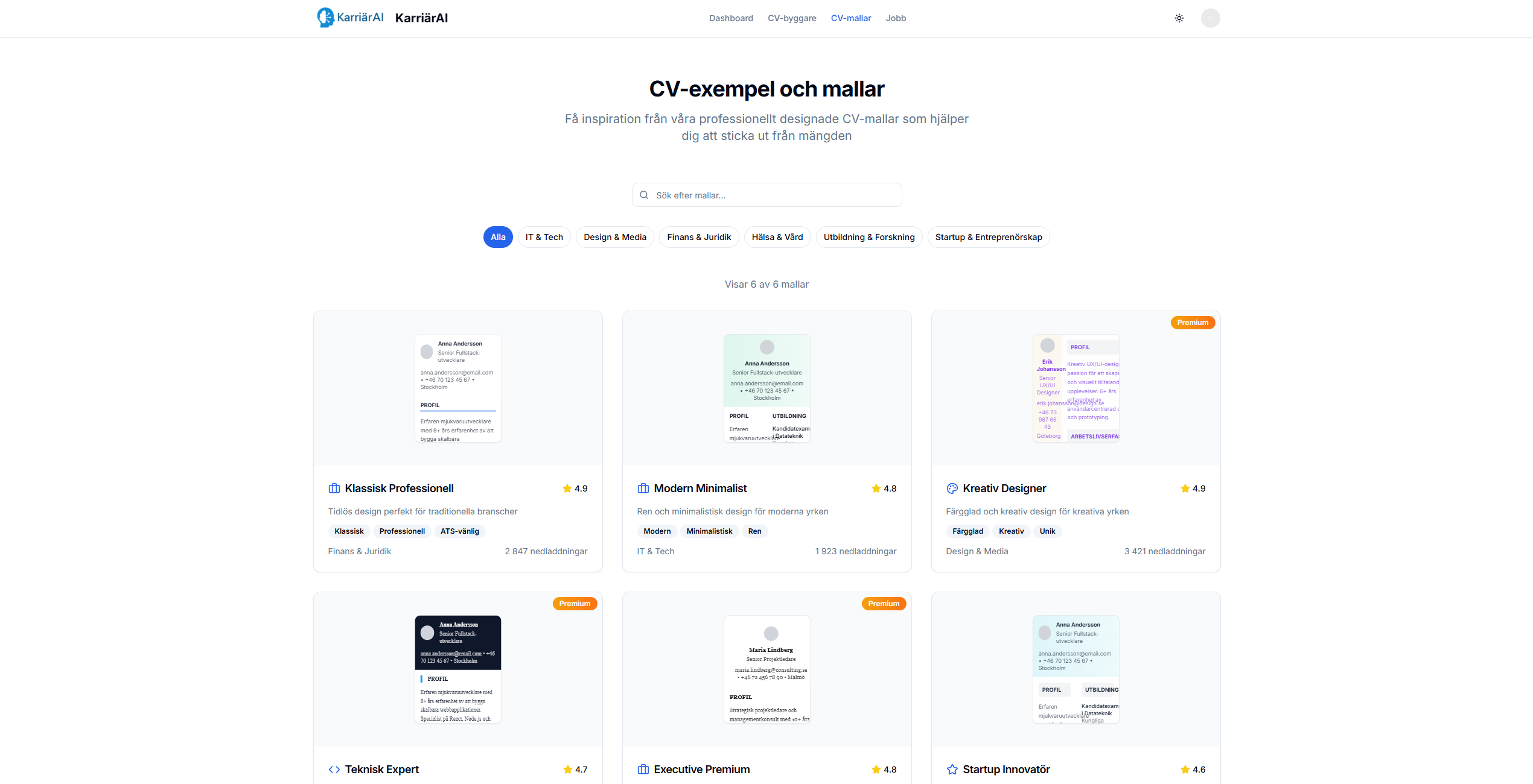 KarriärAI - CV & Job Matching - Screenshot 3
